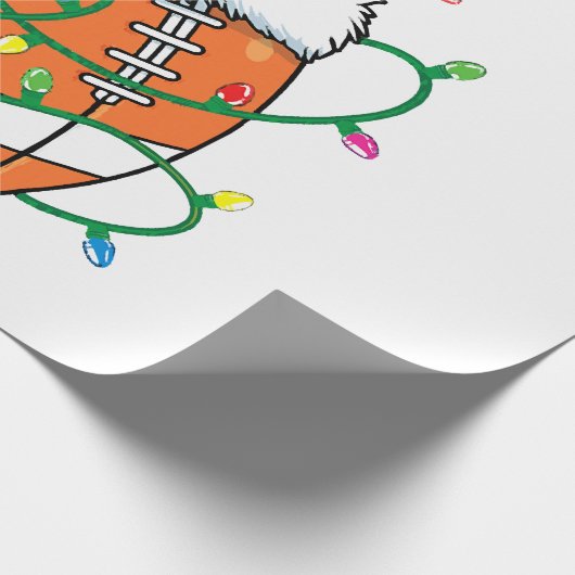 サンタサッカースポーツボールメンズボーイズクリスマスクリスマス ラッピングペーパー (角)