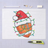 サンタサッカースポーツボールメンズボーイズクリスマスクリスマス 薄葉紙 (クラフト)