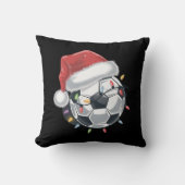 サンタサッカーボールスポーツクリスマスサッカー選手 クッション (正面)