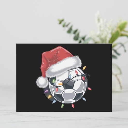 サンタサッカーボールスポーツクリスマスサッカー選手 シーズンカード (スタンド正面)