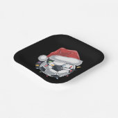 サンタサッカーボールスポーツクリスマスサッカー選手 ペーパープレート (傾斜あり)