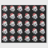 サンタサッカーボールスポーツクリスマスサッカー選手 ラッピングペーパー (フラット)