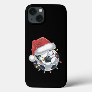 サンタサッカーボールスポーツクリスマスサッカー選手 iPhone 13ケース