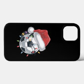 サンタサッカーボールスポーツクリスマスサッカー選手 Case-Mate iPhoneケース (裏面 (横))
