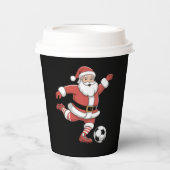 サンタサッカー遊のクリスマススポーツ 紙コップ (正面)