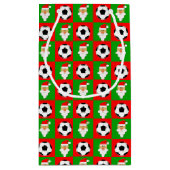 サンタサッカー選手名前をカスタムする/文字クリスマス スモールペーパーバッグ (裏面)