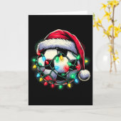 サンタサッカー　大　クリスマス カード (黄色い花)