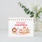 サンタサファリの動物たち、メリークリスマス シーズンポストカード (スタンド正面)