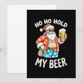 サンタサングラス 俺のビールを持ってて クリスマス 招待状 (正面/裏面)
