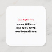 サンタサーカスタムビス写真 スクエア名刺 (裏面)