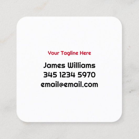 サンタサーカスタムビス写真 スクエア名刺 (裏面)