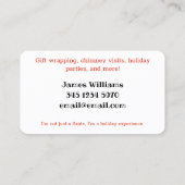 サンタサービス コーリングカード (裏面)