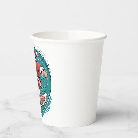 サンタサーフィンクリスマスサーフXマスフェスティバルホリデー 紙コップ (左)