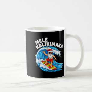 サンタサーフィン メレカリキマカ ハワイアンクリスマス コーヒーマグカップ