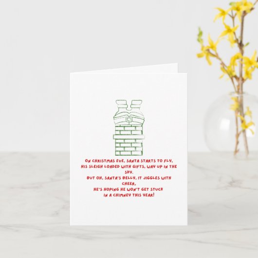 サンタシおもしろいョーかわいいクリスマス カード (黄色い花)