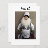 サンタシェフがクリスマス・ギャザリングにみんなを招待します 招待状 (正面/裏面)