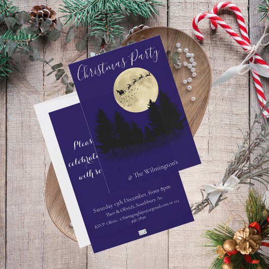 サンタシグティンクリスマスパーティの招待状 招待状