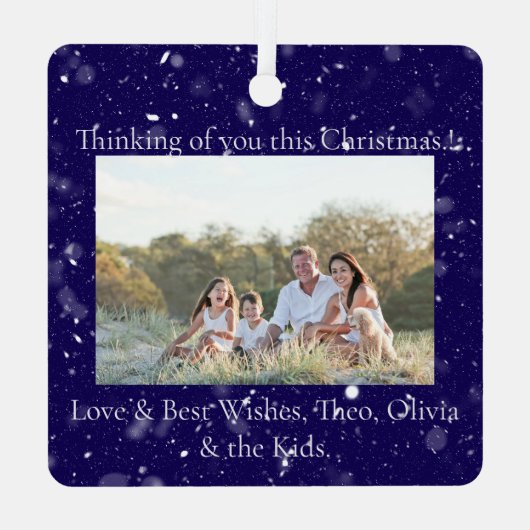 サンタシグティンクリスマスフォトツリーオーナメント メタルオーナメント (裏面)