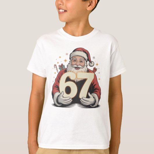 サンタシックスセブンクリスマスバイラルミーム Tシャツ (正面)