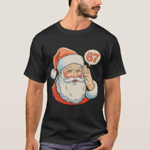 サンタシックスセブン 6 7 67 クリスマス おもしろ Xmas メメ Tシャツ