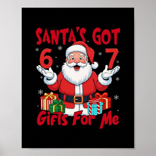 サンタシックスブン ミーム クリスマス Gen Z ミーム ポスター (正面)