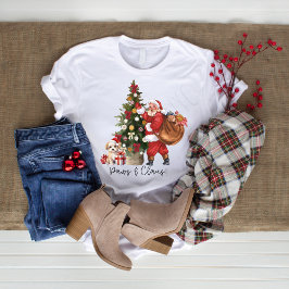 サンタシャツ |ポーズ&クロースクリスマスTシャツ Tシャツ