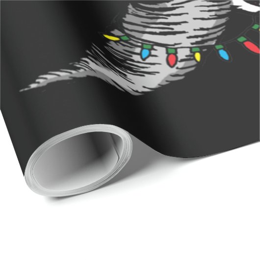 サンタシャークが竜巻に乗ってメリークリスマス ラッピングペーパー (ロールコーナー)