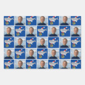 サンタシャークの写真 ラッピングペーパーシート (正面)