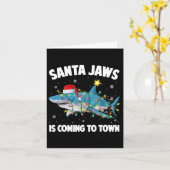 サンタシャーククリスマスライトシャメリーークマスクリスマスB カード (黄色い花)