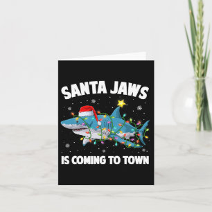 サンタシャーククリスマスライトシャメリーークマスクリスマスB カード
