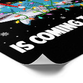 サンタシャーククリスマスライトシャメリーークマスクリスマスB ポスター (角)