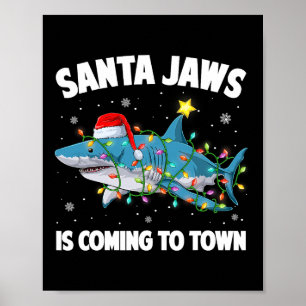 サンタシャーククリスマスライトシャメリーークマスクリスマスB ポスター