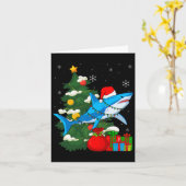 サンタシャーククリスマスライトシャルクマスツリークリスマスズボー カード (黄色い花)