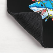 サンタシャーククリスマスライトシャルクマスツリークリスマスズボー マウスパッド (コーナー)