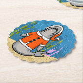 サンタシャーク ペーパーコースター (アングル)