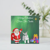 サンタシュナウザーカスタムクリスマスカード カード (スタンド正面)