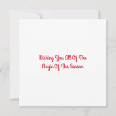 サンタシュナウザーカスタムクリスマスカード カード (裏面)