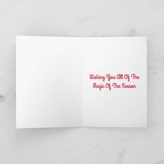 サンタシュナウザーカスタムクリスマスカード カード (内部)