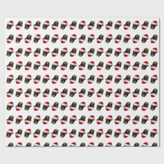 サンタシュナウザー ラッピングペーパー (フラット)