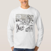 サンタショック ホワイト長袖シャツ Tシャツ (正面)