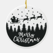 サンタシルエットメリークリスマスセラミックオーナメント セラミックオーナメント (裏面)