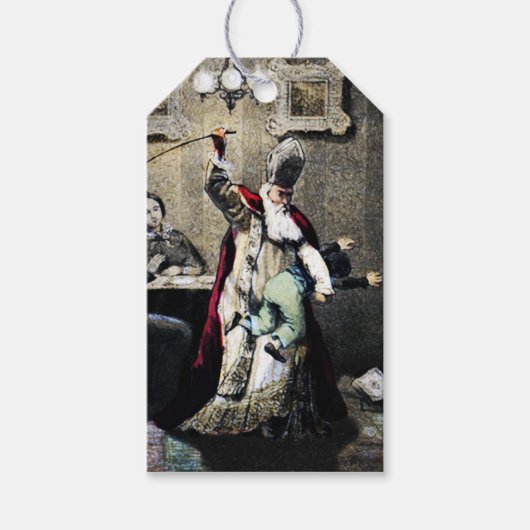 サンタシレンジズクリスマスラベル ギフトタグ (正面)