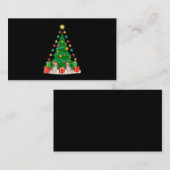 サンタシーズー(犬)ズドッグクリスマスツリーおもしろいクリスマスギフト エンクロージャーカード (正面/裏面)