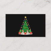 サンタシーズー（犬）ズドッグクリスマスツリーおもしろいクリスマスギフト エンクロージャーカード (正面)