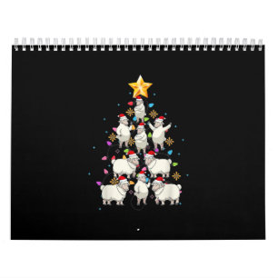 サンタシープクリスマスツリーライトシおもしろいープギフト カレンダー