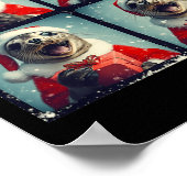 サンタシール海動物撮影シーライオンクリス ポスター (角)