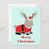 サンタジャッカロープクリスマスホリデーポストカード シーズンポストカード (正面/裏面)