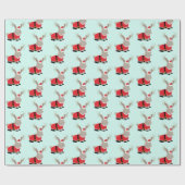 サンタジャッカロープライトグリーンノベルティクリスマス ラッピングペーパー (フラット)