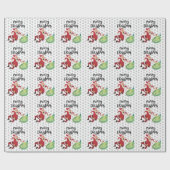 サンタジャンピングをコースに入れたゴルフメリークリスマス ラッピングペーパー (フラット)