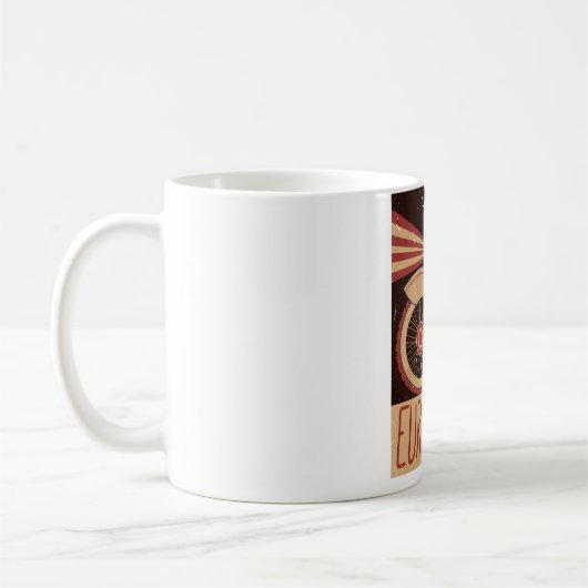 サンタジュリアビーチヴィンテージフランスの旅行ポスター コーヒーマグカップ (左)